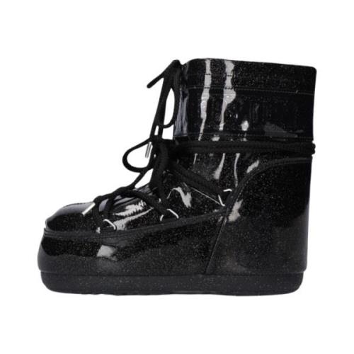 Glitter Low Icon Snowboots Moon Boot , Black , Dames