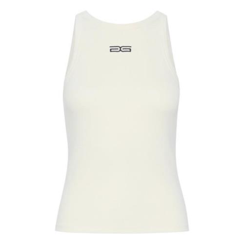 Logo Tank Top & T-Shirts Zwart Gestuz , Beige , Dames