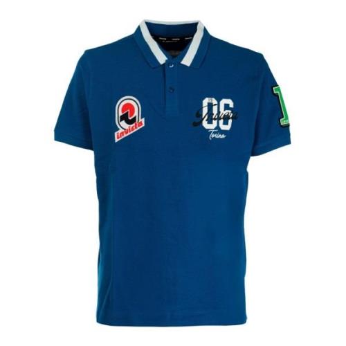 Heren Polo Shirt Blauw Zomer Invicta , Blue , Heren