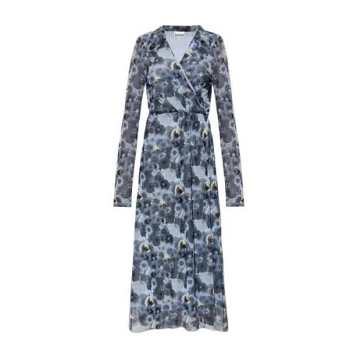 Bloemenjurk Ganni , Blue , Dames