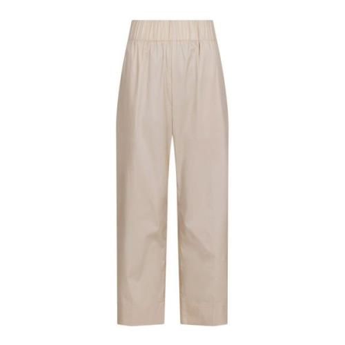 Wide Trousers Neo Noir , Beige , Dames