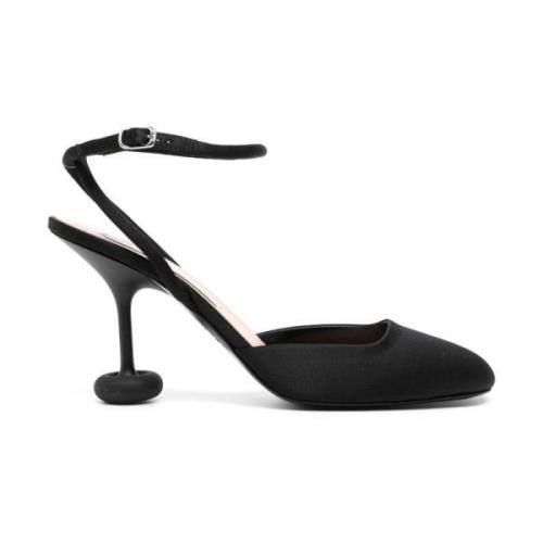 Ronde neus enkelband sandalen Stella McCartney , Black , Dames