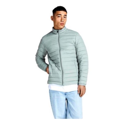 Puffer Kraag Noos Jas Jack & Jones , Gray , Heren