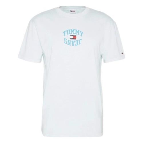 Klassieke gebogen logo T-shirt Tommy Jeans , Blue , Heren