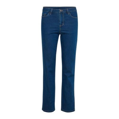 Straight Jeans Kaffe , Blue , Dames