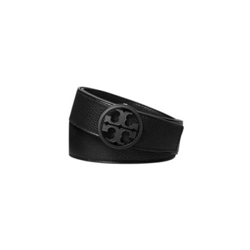 Cirkelvormige Logo Gesp Riem Tory Burch , Black , Dames