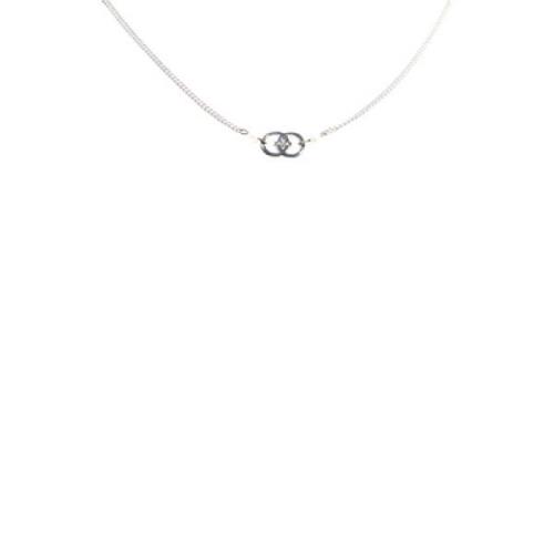 Parel Logo Ketting Handgemaakt Uniek Noor of Sweden , Gray , Dames