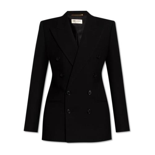 Double-breasted blazer Saint Laurent , Black , Dames