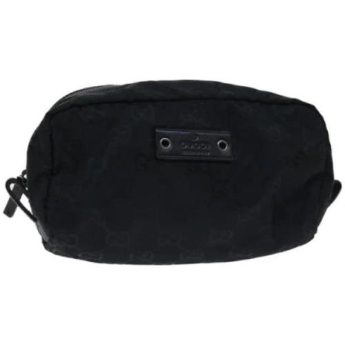 Pre-owned Canvas pouches Gucci Vintage , Black , Dames