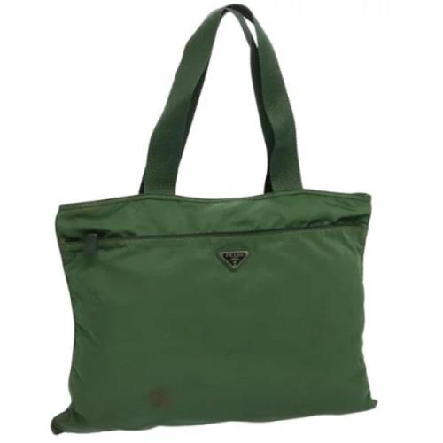 Pre-owned Nylon totes Prada Vintage , Green , Dames