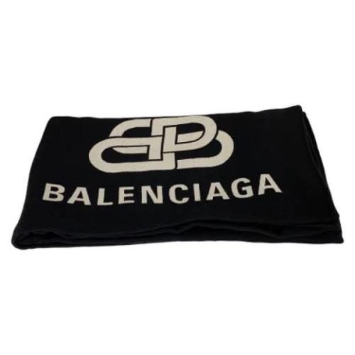 Pre-owned Wool scarves Balenciaga Vintage , Black , Dames