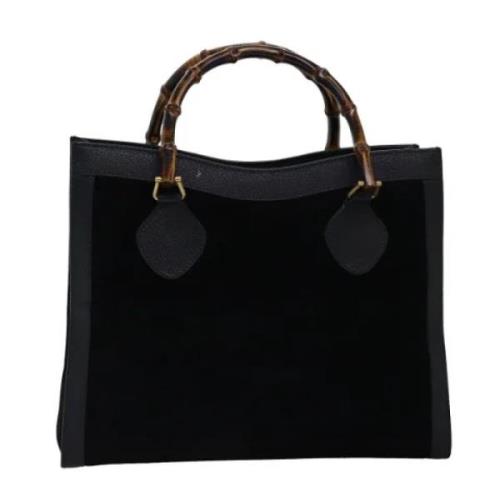 Pre-owned Suede totes Gucci Vintage , Black , Dames