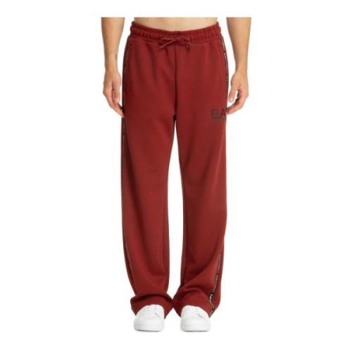 Elastische taille joggers met logo Emporio Armani EA7 , Red , Heren