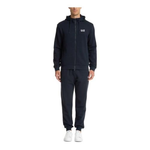 Effen Tracksuit met Capuchon en Zakken Emporio Armani EA7 , Blue , Her...