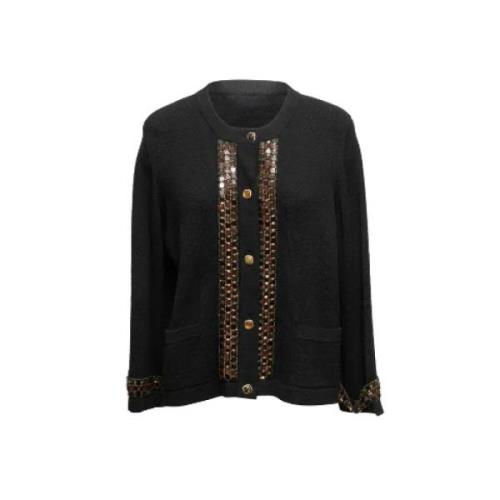 Pre-owned Cashmere tops Chanel Vintage , Black , Dames