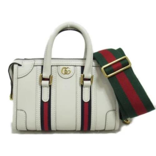 Pre-owned Canvas gucci-bags Gucci Vintage , White , Dames