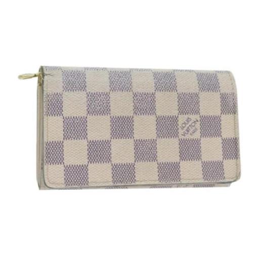 Pre-owned Canvas wallets Louis Vuitton Vintage , White , Dames