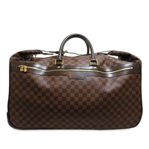 Pre-owned Leather travel-bags Louis Vuitton Vintage , Brown , Heren