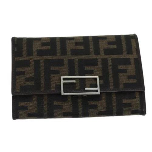 Pre-owned Canvas wallets Fendi Vintage , Black , Dames