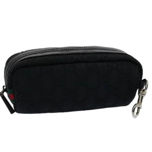 Pre-owned Canvas pouches Gucci Vintage , Black , Dames