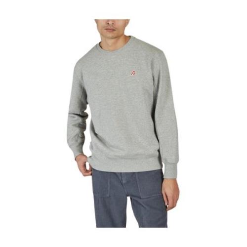 Grijze Geribbelde Sweatshirt met Logopatch Autry , Gray , Heren