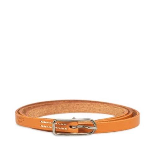 Pre-owned Leather bracelets Hermès Vintage , Brown , Dames