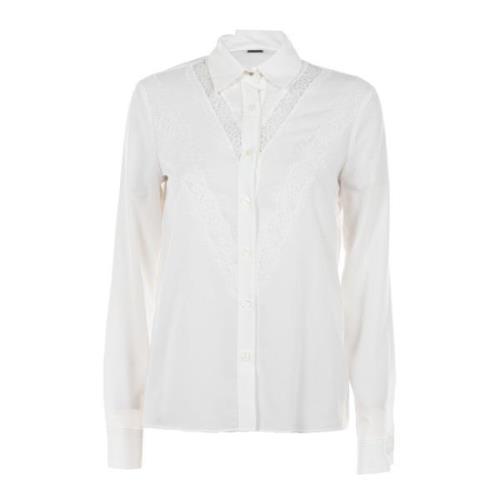 Witte Zomerblouse met Kantinzetten Liu Jo , White , Dames