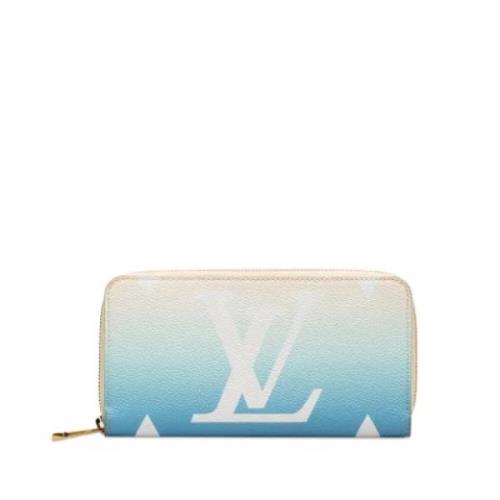 Pre-owned Canvas wallets Louis Vuitton Vintage , Blue , Dames