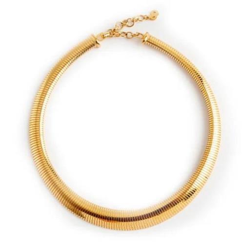 Pre-owned Metal necklaces Dior Vintage , Yellow , Dames