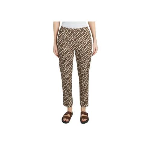 Geometrisch Patroon Rechte Broek Diega , Brown , Dames