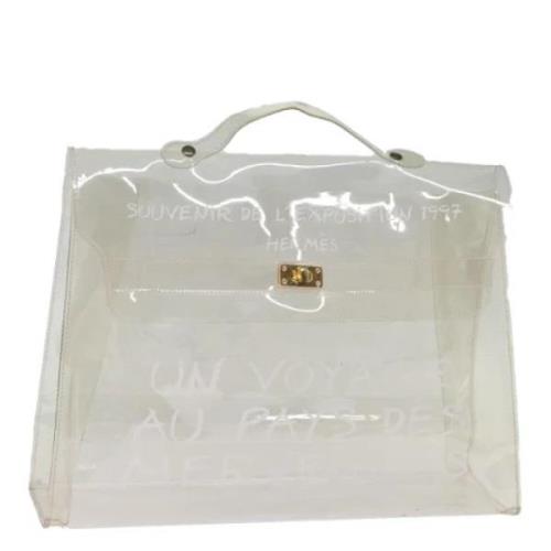 Pre-owned Vinyl handbags Hermès Vintage , White , Dames