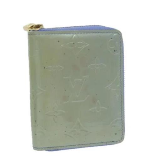 Pre-owned Leather wallets Louis Vuitton Vintage , Green , Dames