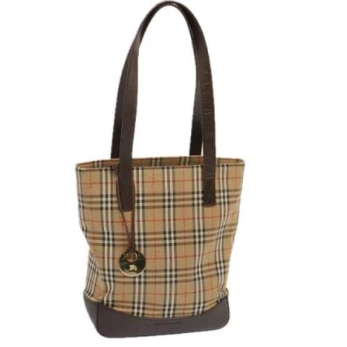 Pre-owned Canvas totes Burberry Vintage , Beige , Dames