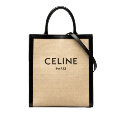 Pre-owned Leather totes Celine Vintage , Beige , Dames