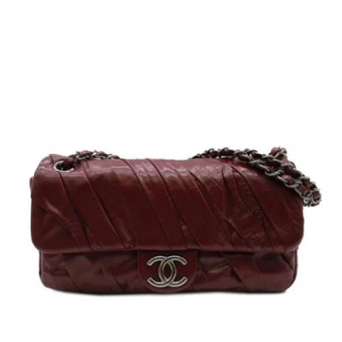 Pre-owned Leather chanel-bags Chanel Vintage , Red , Dames