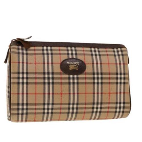 Pre-owned Nylon clutches Burberry Vintage , Beige , Dames