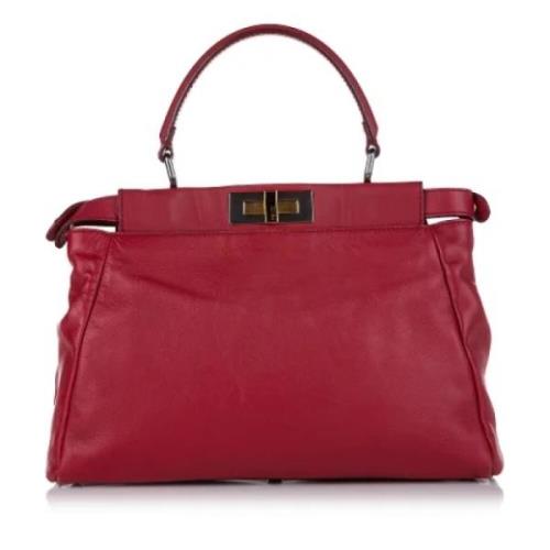 Pre-owned Leather handbags Fendi Vintage , Red , Dames