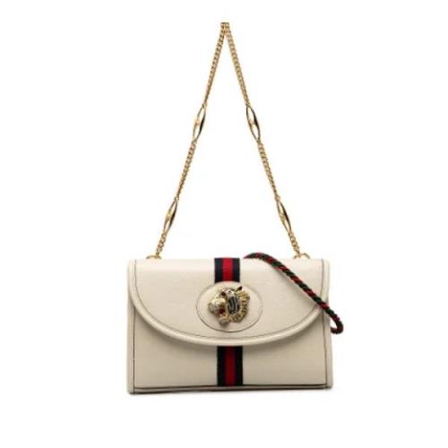 Pre-owned Leather shoulder-bags Gucci Vintage , White , Dames