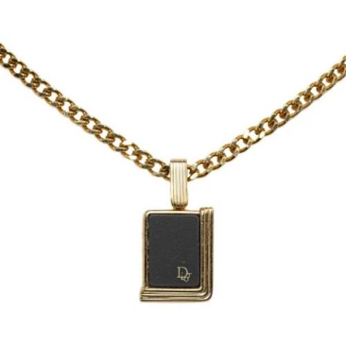 Pre-owned Yellow Gold necklaces Dior Vintage , Yellow , Dames