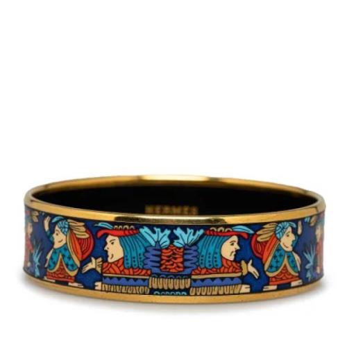 Pre-owned Metal bracelets Hermès Vintage , Blue , Dames