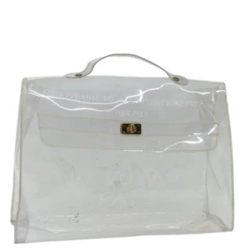 Pre-owned Vinyl handbags Hermès Vintage , White , Dames