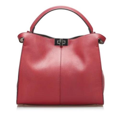 Pre-owned Leather handbags Fendi Vintage , Red , Dames