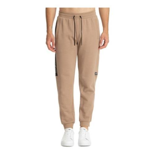 Kleurrijke Elastische Joggers met Logo Emporio Armani EA7 , Beige , He...