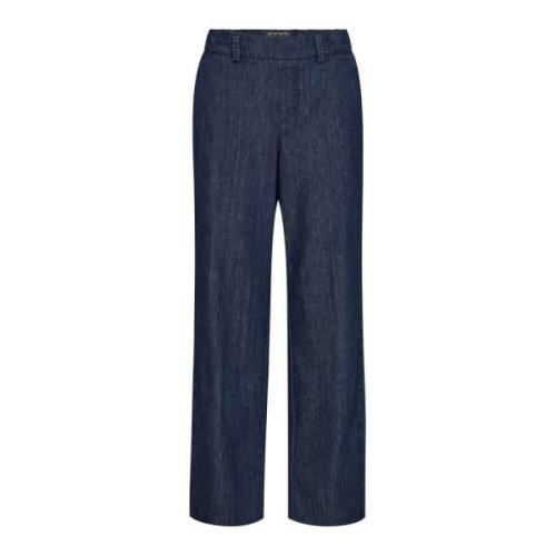 Donkerblauwe Denim Broek MOS Mosh , Blue , Dames