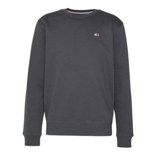 Flag Crewneck Sweatshirt Regular Fit Tommy Jeans , Gray , Heren