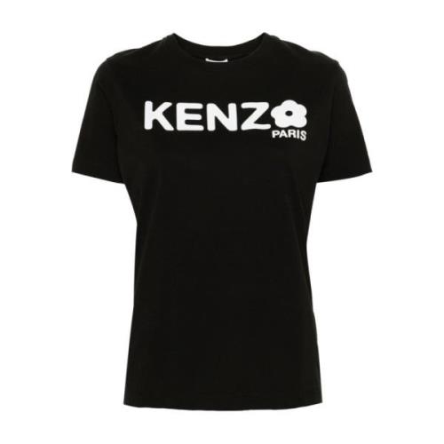 Zwart Logo Print T-shirt Kenzo , Black , Dames