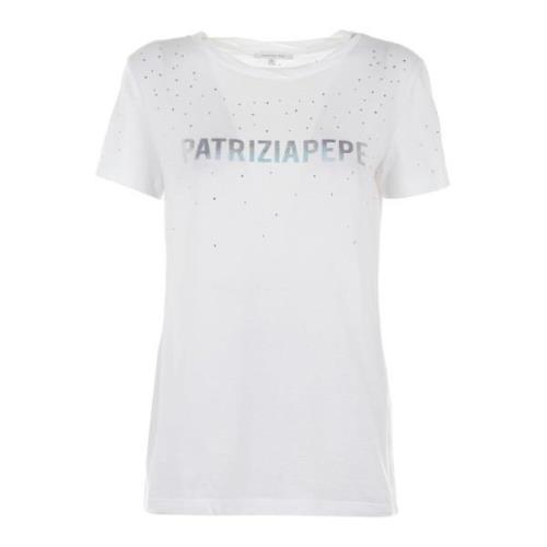 Damesmode T-Shirt Lang/Kort/Mouwloos Patrizia Pepe , White , Dames