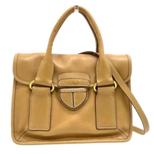 Pre-owned Leather prada-bags Prada Vintage , Beige , Dames