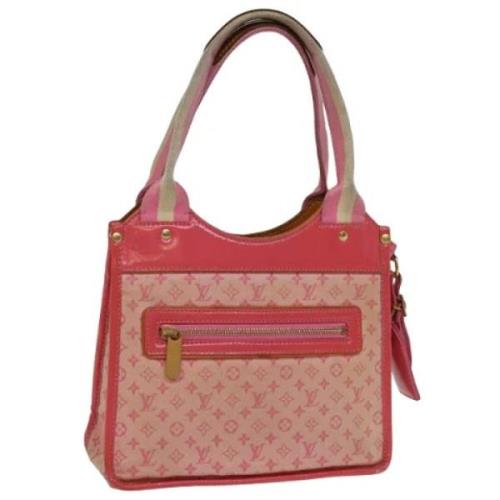 Pre-owned Canvas handbags Louis Vuitton Vintage , Pink , Dames