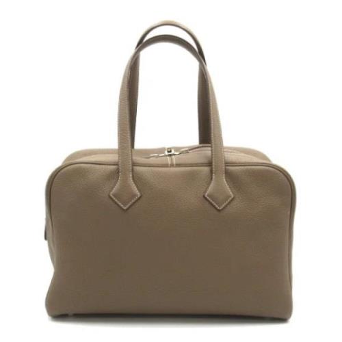 Pre-owned Leather shoulder-bags Hermès Vintage , Gray , Dames